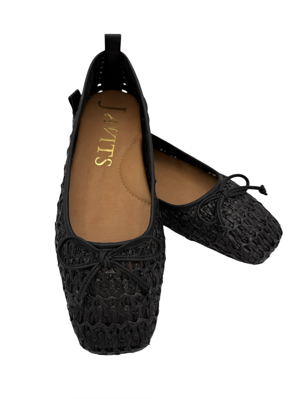 Eric Javits Parris Raffia Bow Flats 8.5 Black